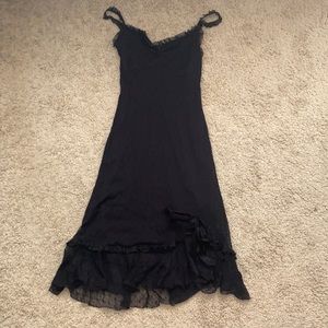 Black Betsy Johnson Lace Midi Dress